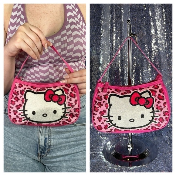 Sanrio Handbags - Hello Kitty Sanrio 2014 pink leopard print mini bag purse FAB Starpoint